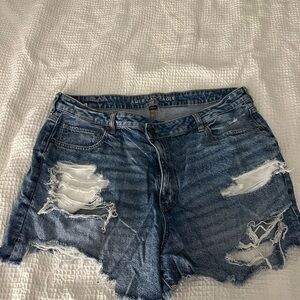 American Eagle Outfitters Distressed Blue Jean Shorts